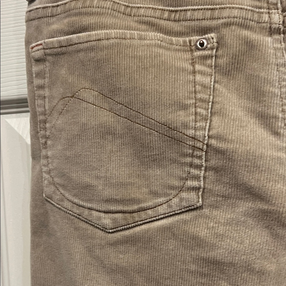 Sigrid Olsen Beige Straight Leg Corduroy  Jeans - Picture 9 of 10